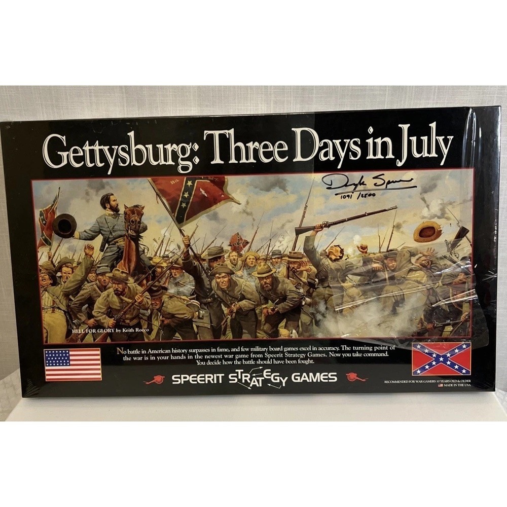 Gettysburg Three Days in July Signed Limited Ed Civil War Strategy Board Game